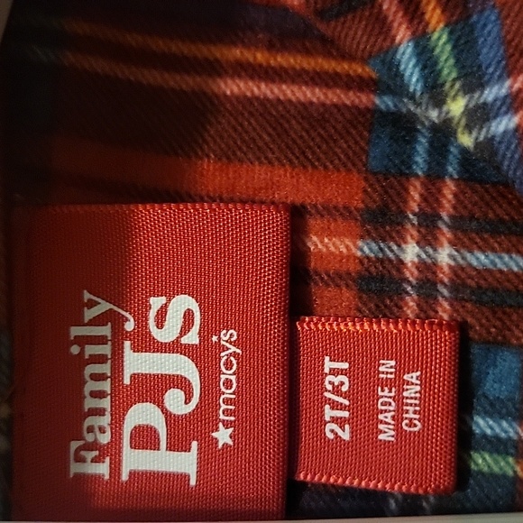 Family Pajamas Kids 2T-3T Brinkley Plaid Pajama Set Sleepwear Loungewear Red - Picture 7 of 7